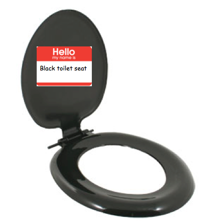 black toilet seat dispenser